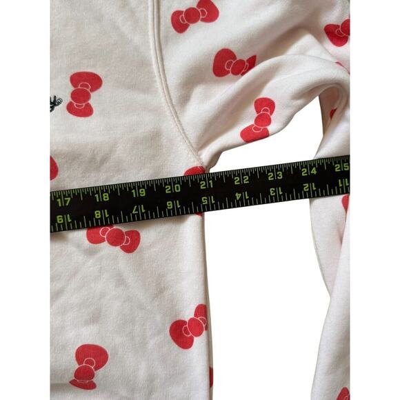 Hello Kitty Sanrio Hybrid Apparel Zip Up Hoodie Size Small Lt. Pink w/bows Kitty - Picture 6 of 7